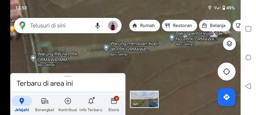 Gambar 5 hasil pembuatan titik gmaps UMKM